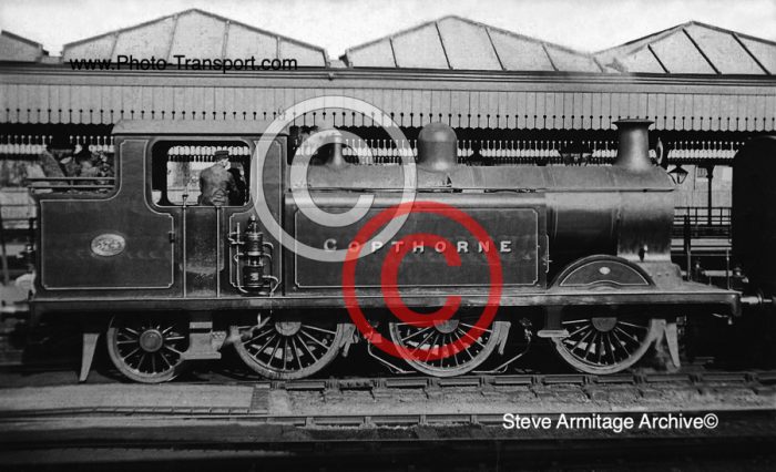 London Brighton & South Coast Railway  Billinton "E5" class 0-6-2 Tank No.574"Copthorne" at East Croydon Station.