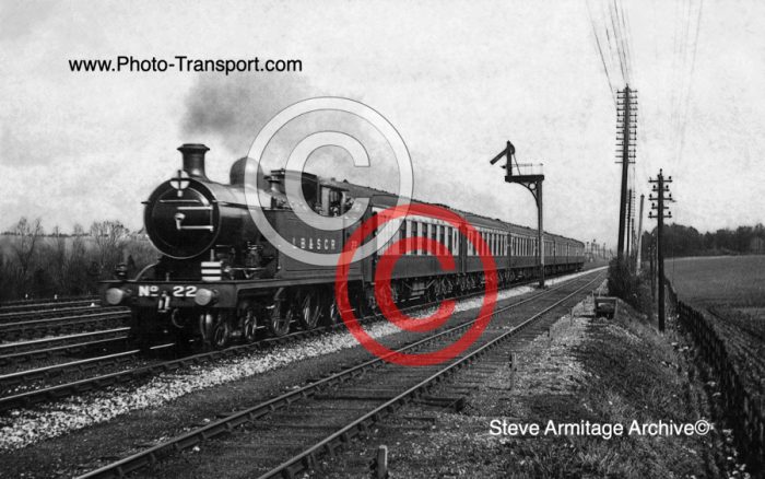 London Brighton & South Coast Railway  "13" Class 4-4-2 Tank No.22 at Stoat`s Nest,Nr.Purley.