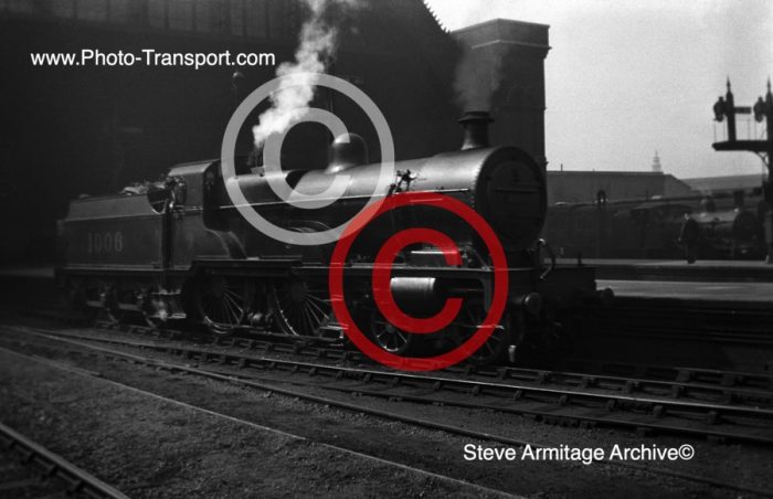 Ex Midland Railway Compound 4-4-0 No.1006 at St.Pancras Station,London.