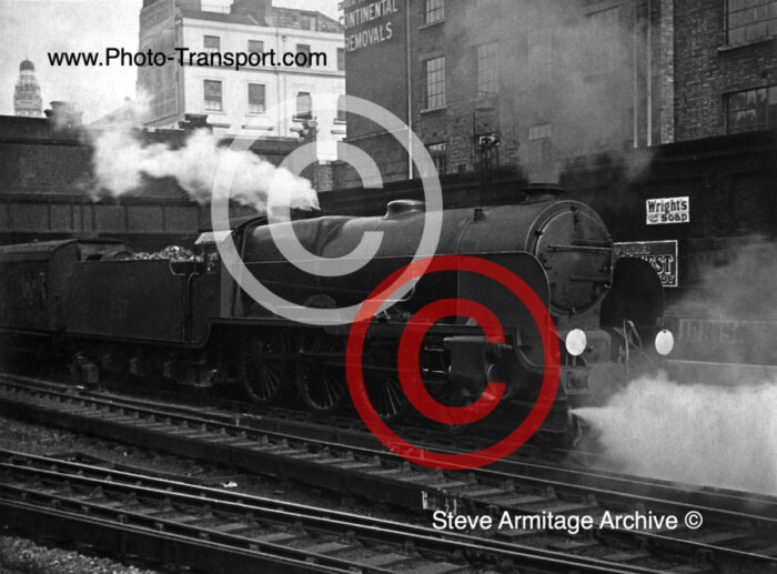 Southern Railway "Lord Nelson" Class 4-6-0 No.857 "Lord Howe" at Victoria Station,London.