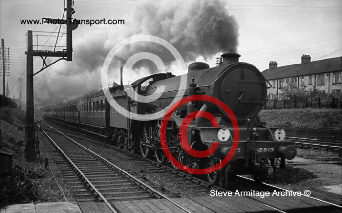LNER "B 17/2" Class 4-6-0 No.2813 "Woodbastwick Hall" at Seven Kings,Essex.