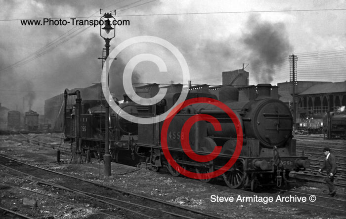 Ex Great Northern Railway "N1" Class 0-6-2 Tank Nos.4558 and 4555 at Hornsey MPD,London in 1938.