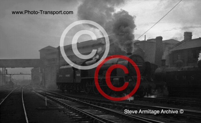 Ex LMS "Royal Scot" class 4-6-0 No.46100 " Royal Scot" at Camden MPD.