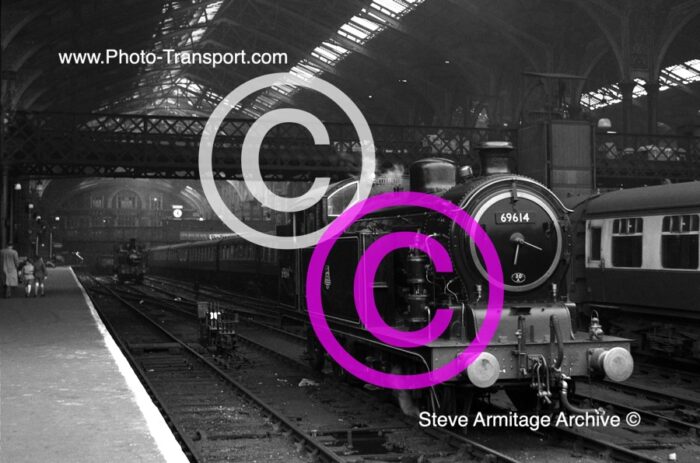 GER designed,LNER "N7" Class 0-6-2-Tank No.69614 at Liverpool Street Station,London.
