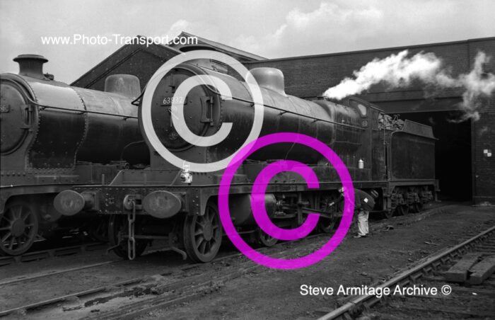Ex Great Central Railway designed "O4" Class 2-8-0`s Nos 63852 and 63756 at Mexborough MPD in 1957.
