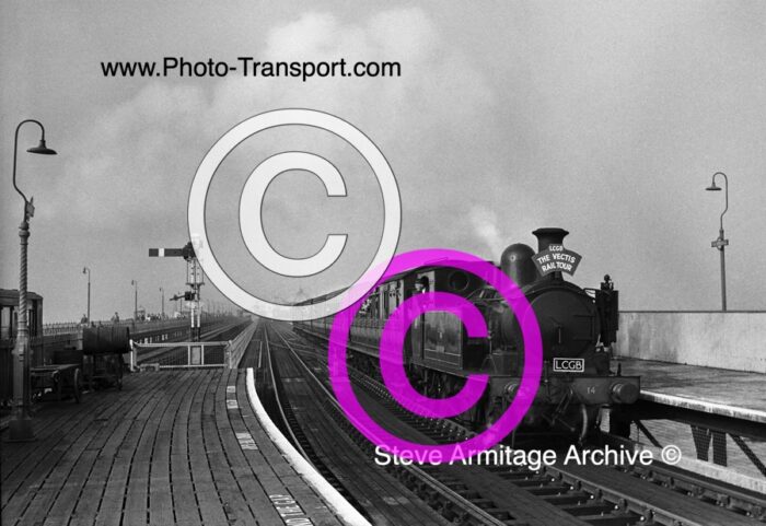 Ex London & South Western Railway "O2" Class 0-4-4 Tank No.14 "Fishbourne" at Ryde Esplanade Station,Isle of Wight