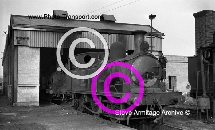 Ex London & South Western Railway "O2" Class 0-4-4 Tank No.24 "Calbourne" at Ryde MPD,I-O-W