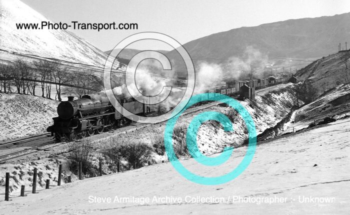 Unidentified "Black 5" Class 4-6-0 with self - weighing tender at Dillicar,Westmorland.