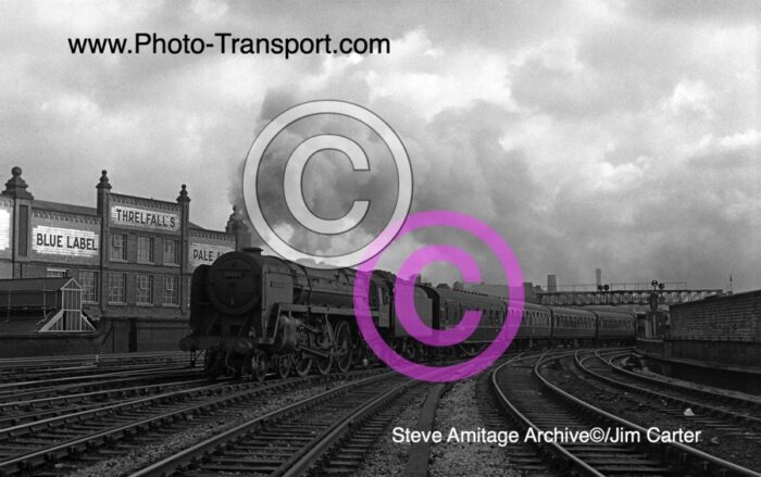 BR Standard "Britannia" Class 4-6-2 No.70050 "Firth of Tay" at Manchester Victoria. Photograph circa 1962.