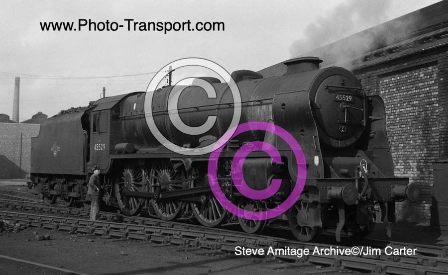 Ex LMS "Patriot" Class 4-6-0 No.45528 "Stephenson" at Patricroft MPD (26F).