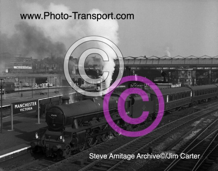 Ex LMS "Jubilee" Class 4-6-0 No.45698 "Mars" at Manchester Victoria (West End).