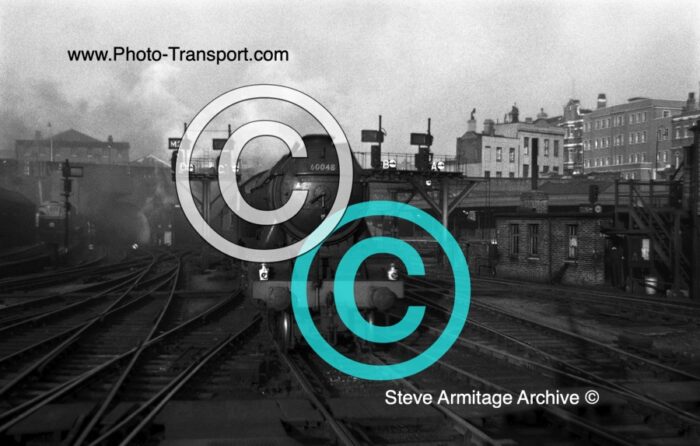 Ex LNER "A3" Class 4-6-2 No. 60048 "Doncaster" at Kings Cross Station,London on Saturday 14.11.1959.