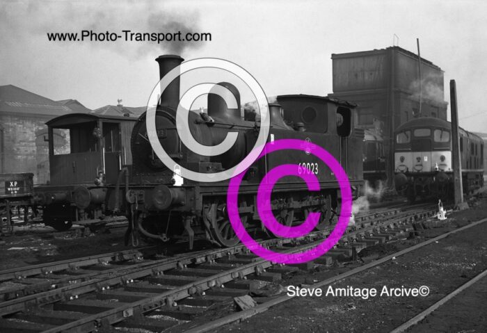 North Eastern Railway designed "J72" Class 0-6-0 Tank No.69023 at Gateshead MPD.