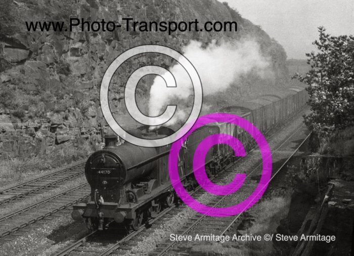 Ex-LMS "4F" 0-6-0 No.44170at Addingford Cutting,Horbury Bridge - June 1965.