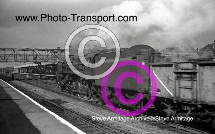 BR "Standard 9F" Class 2-10-0 No.92211 at Doncaster Station on Friday 25th March 1966.