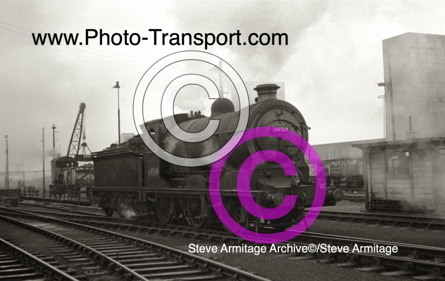 Ex-North British Railway "B" Class (LNER "J37 class) 0-6-0 No.64569 at Thornton on Thursday 6th October 1966.