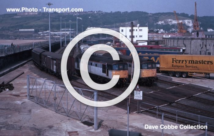 View of Western Docks Dover with 2 Class 33’s waiting for work