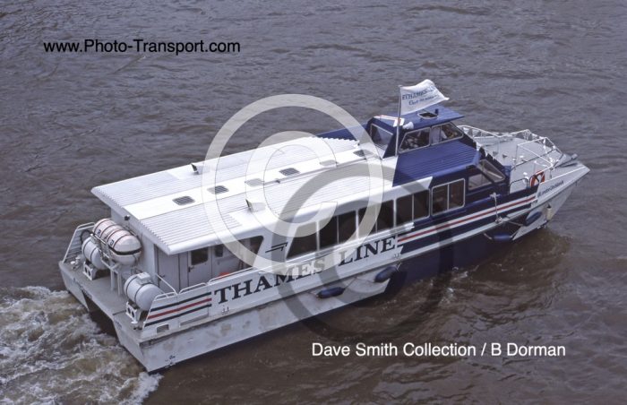 LONDON DOCKLANDS - Small River Cruise Vessel