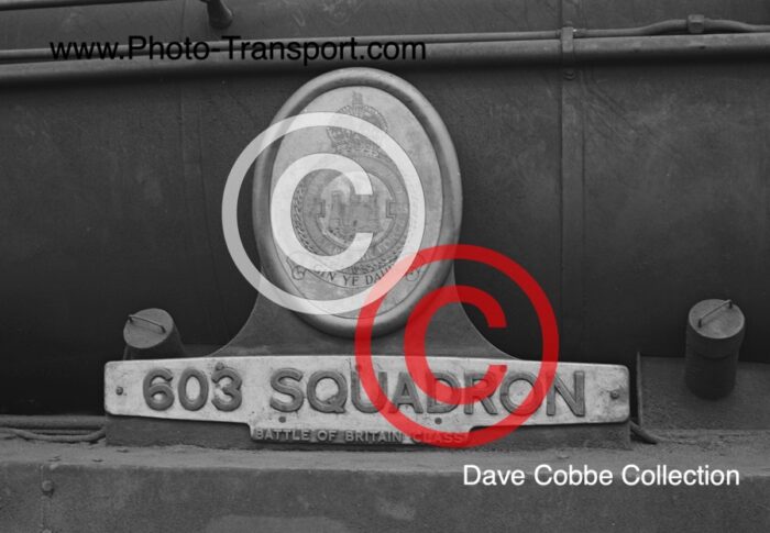 Battle of Britain Rebuilt Class 4-6-2 No.34077 603 Squadron nameplate