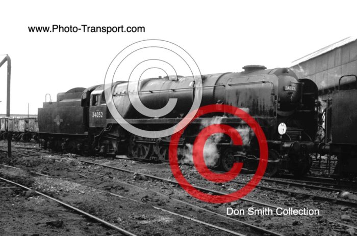 Battle of Britain  rebuilt 4-6-2 No.34052 Lord Dowding at Nine Elms Shed,London