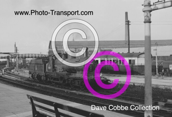 GWR”Dukedog” Class 4-4-0 No.9001 light engine at Oswestry Station  - 22.8.1952