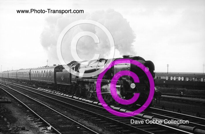  West Country Rebuilt  4-6-2 No.34022 Exmoor  Leaving Eastleigh on 14.00pm for Bournemouth West - 21.3.1964