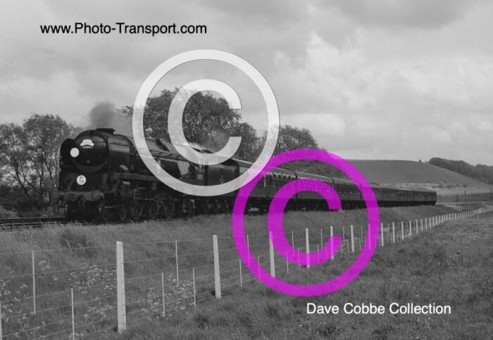 Merchant Navy Rebuilt 4-6-2 No.35005 Canadian Pacific Nr. Warminster with The Warwickshire Railway Society Rail Tours Merchant Navy Locomotive Tour to Swindon & Eastleigh (1) Special  - 23.5.1965