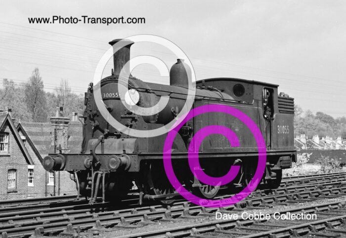 LSWR Drummond M7  0-4-4T No.30055 Light engine Nr Tunbridge Wells taken pre 1963 as loco was withdrawn September 1963 