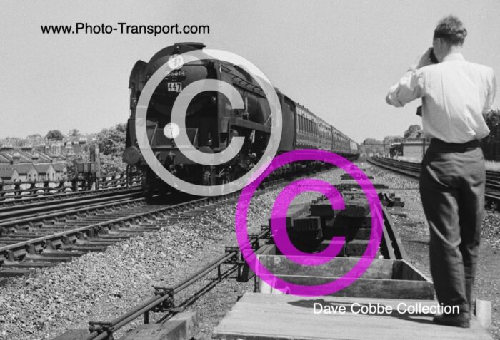 Merchant Navy Rebuilt 4-6-2 No.35014 Nederland Line Near Earlsfield on an express - 1950/60’s 