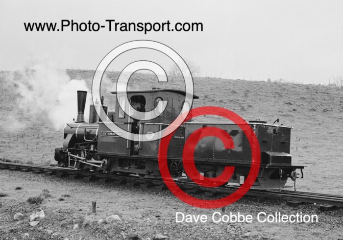 Brecon Mountain Railway  0-6-2 Well Tank with Tender  - Graf Schwerin - Lowtz  Near Pant before Station complex was built - 31.10.1982