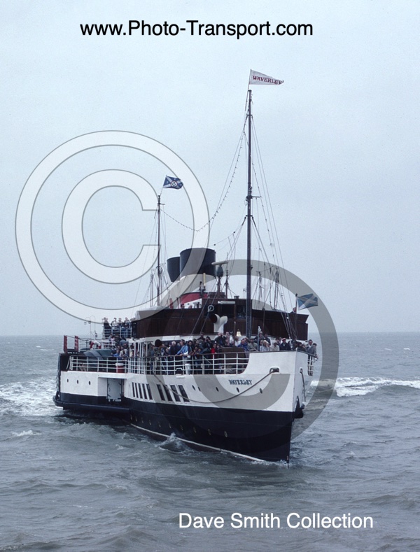 P.S.Waverley - Preserved Paddle Steamer - Passenger Ship - Arriving Whitstable - 1985 - IMO 5386954