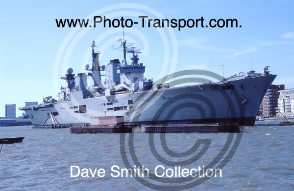 HMS Illustrious R06 Aircraft Carrier - Invincible Class - Docked Greenwich - 2009 - IMO 8949563